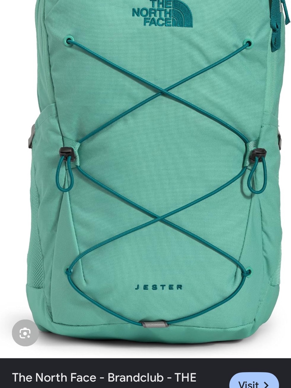 The North Face Jester Backpack in wasabi and harbor blue